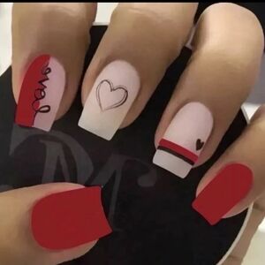 Red Love Press-on Nails